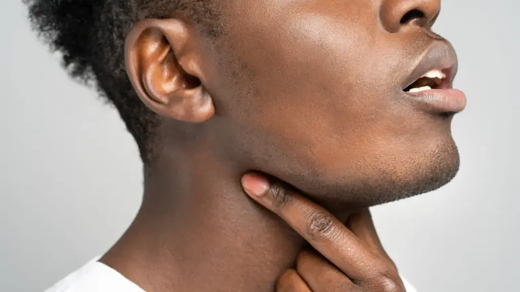 hair stuck in man's throat